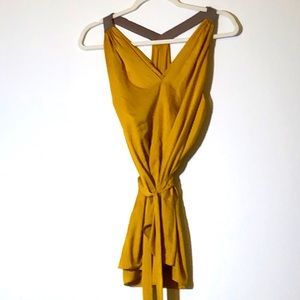Silk mustard blouse from BCBG